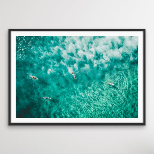 Surf's Up - Turquoise Aerial Surfing Photograph Canvas or Art Print, Wall Art, Ozark Home 