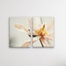 Sweet Magnolia - Two Piece Soft Floral Stretched Canvas Framed Wall Art Oil Painting, Wall Art, Ozark Home 