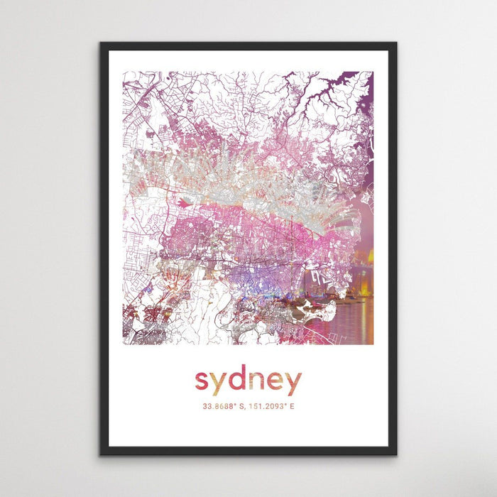 Sydney Skyline Map