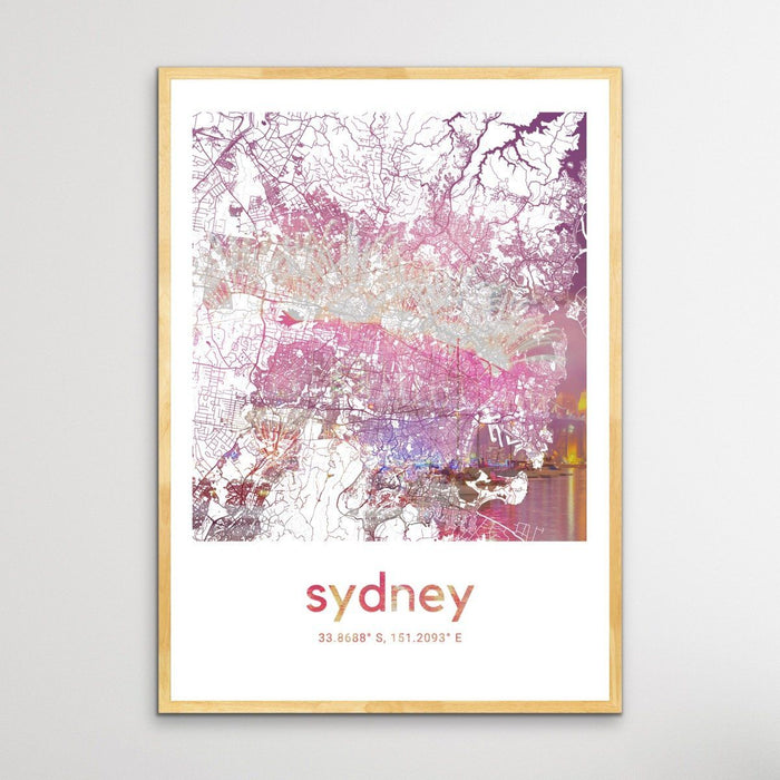 Sydney Skyline Map