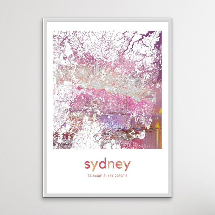 Sydney Skyline Map