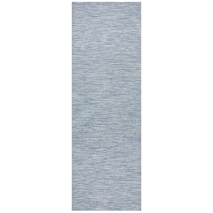 Tildonk Blue Chevron Indoor/Outdoor Contemporary Runner Rug, Rugs, Ozark Home 