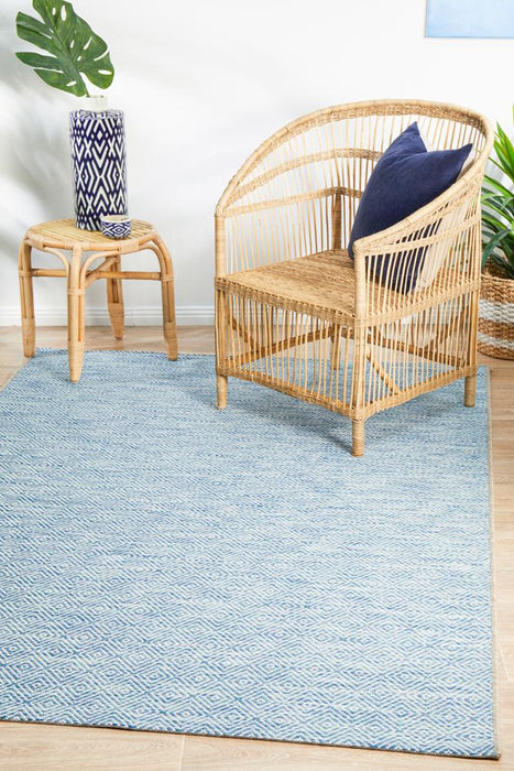 Tildonk Blue Chevron Indoor/Outdoor Contemporary Rug, Rugs, Ozark Home 