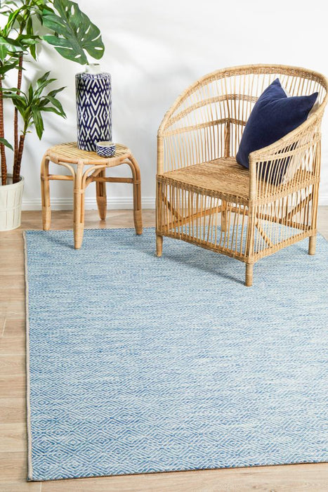 Tildonk Blue Chevron Indoor/Outdoor Contemporary Rug, Rugs, Ozark Home 