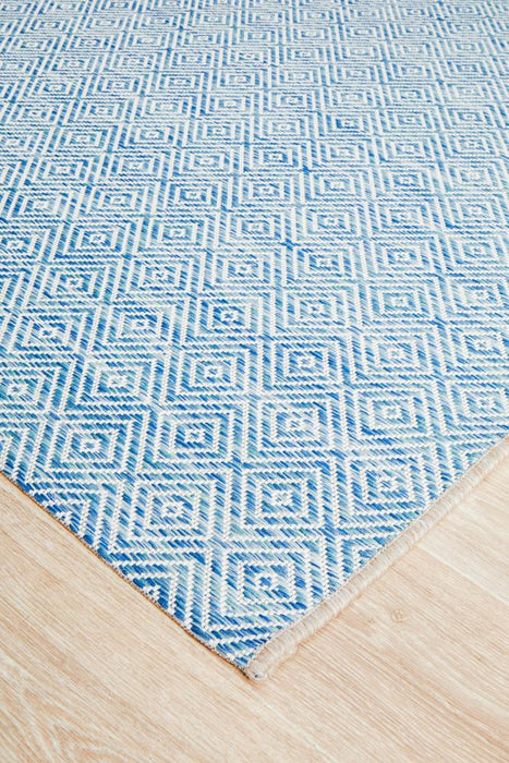 Tildonk Blue Chevron Indoor/Outdoor Contemporary Rug, Rugs, Ozark Home 