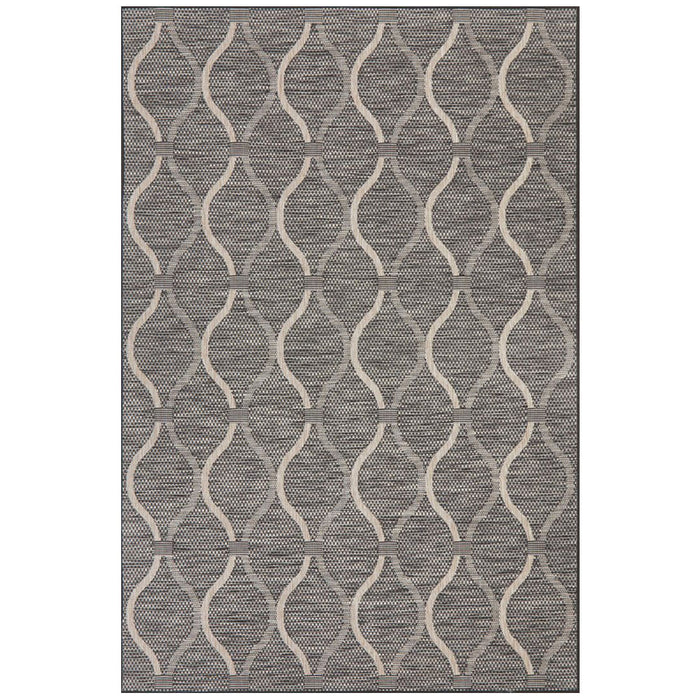 Tildonk Black Lattice Indoor/Outdoor Contemporary Rug, Rugs, Ozark Home 