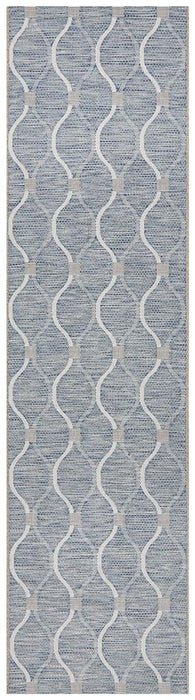 Tildonk Blue Lattice Indoor/Outdoor Contemporary Rug, Rugs, Ozark Home 