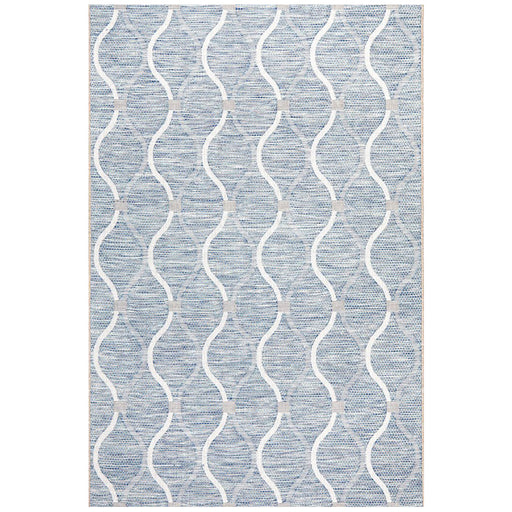 Tildonk Blue Lattice Indoor/Outdoor Contemporary Rug, Rugs, Ozark Home 