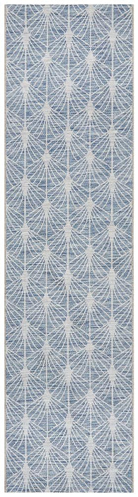 Tildonk Blue Art Deco Indoor/Outdoor Contemporary Rug, Rugs, Ozark Home 