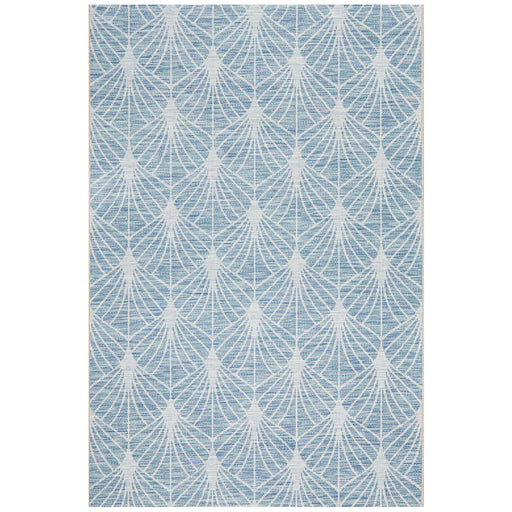 Tildonk Blue Art Deco Indoor/Outdoor Contemporary Rug, Rugs, Ozark Home 