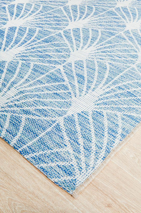 Tildonk Blue Art Deco Indoor/Outdoor Contemporary Rug, Rugs, Ozark Home 