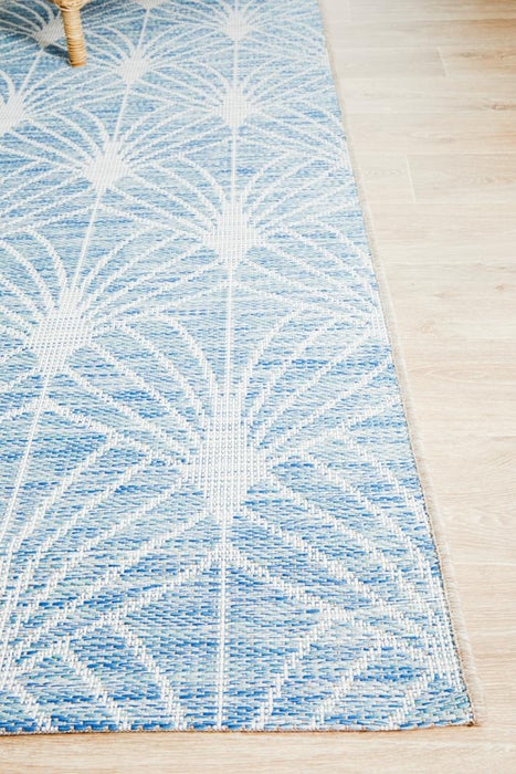 Tildonk Blue Art Deco Indoor/Outdoor Contemporary Rug, Rugs, Ozark Home 