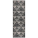 Tildonk Black Inverted Triangle Indoor/Outdoor Contemporary Runner Rug, Rugs, Ozark Home 