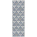 Tildonk Blue Inverted Triangle Indoor/Outdoor Contemporary Runner Rug, Rugs, Ozark Home 