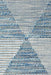 Tildonk Blue Inverted Triangle Indoor/Outdoor Contemporary Runner Rug, Rugs, Ozark Home 
