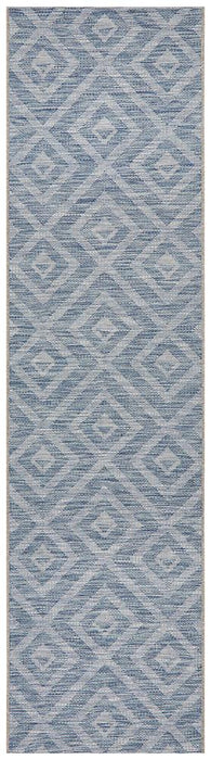 Tildonk Blue Diamond Triangle Indoor/Outdoor Contemporary Rug, Rugs, Ozark Home 