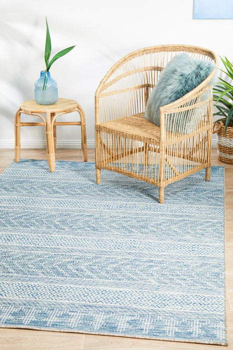 Tildonk Blue Multiple Pattern Indoor/Outdoor Contemporary Rug, Rugs, Ozark Home 