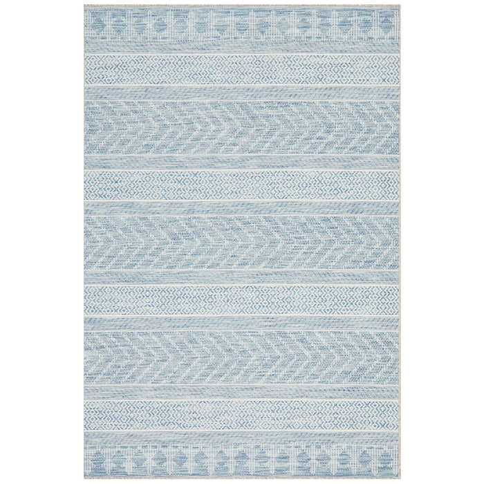 Tildonk Blue Multiple Pattern Indoor/Outdoor Contemporary Rug, Rugs, Ozark Home 