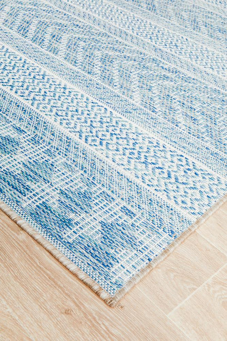 Tildonk Blue Multiple Pattern Indoor/Outdoor Contemporary Rug, Rugs, Ozark Home 