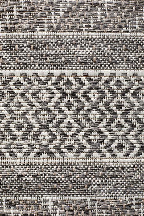 Tildonk Grey Multiple Pattern Indoor/Outdoor Contemporary Runner Rug, Rugs, Ozark Home 