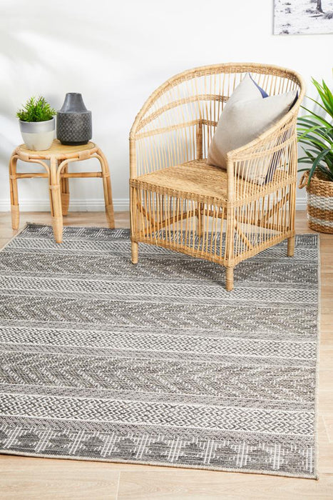 Tildonk Grey Multiple Pattern Indoor/Outdoor Contemporary Rug, Rugs, Ozark Home 