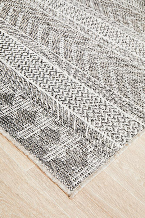 Tildonk Grey Multiple Pattern Indoor/Outdoor Contemporary Rug, Rugs, Ozark Home 