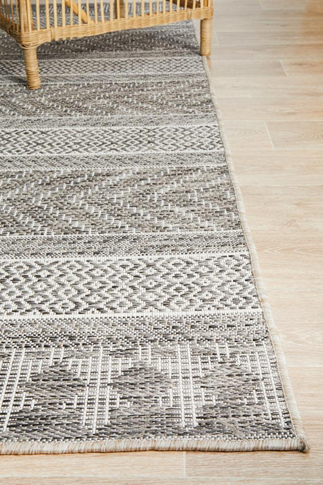 Tildonk Grey Multiple Pattern Indoor/Outdoor Contemporary Rug, Rugs, Ozark Home 