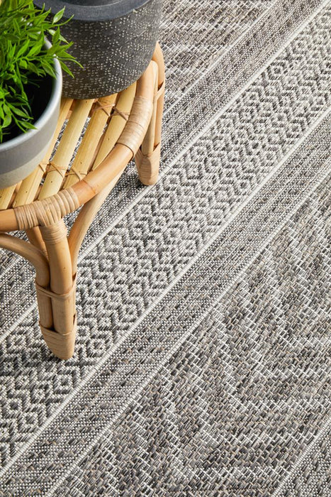 Tildonk Grey Multiple Pattern Indoor/Outdoor Contemporary Rug, Rugs, Ozark Home 