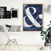 Ampersand in Navy Marble - Art Print - Ozark Home