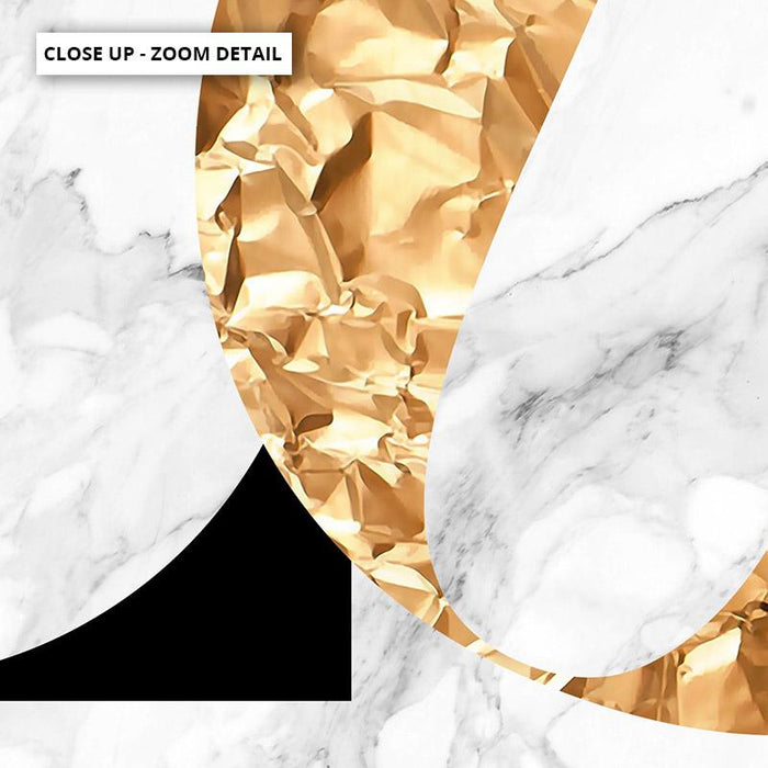 Iconic Love in faux gold & white marble - Art Print - Ozark Home