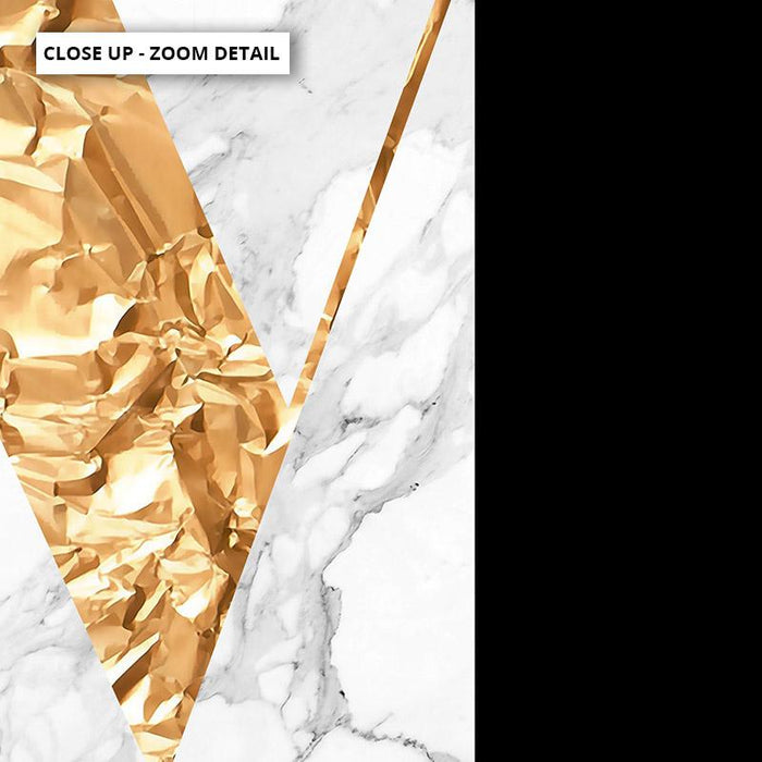 Iconic Love in faux gold & white marble - Art Print - Ozark Home