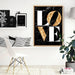 Iconic Love in faux gold & black marble - Art Print - Ozark Home