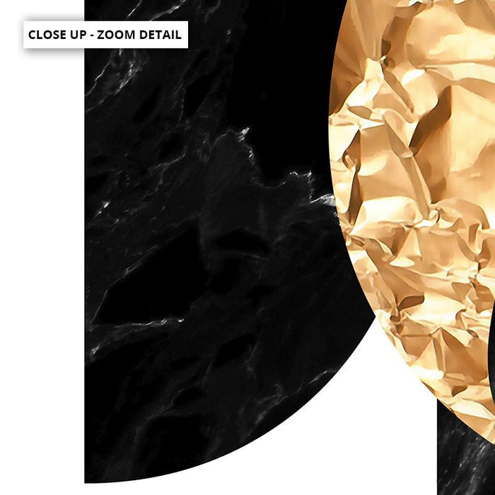 Iconic Love in faux gold & black marble - Art Print - Ozark Home