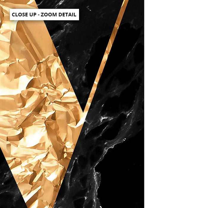 Iconic Love in faux gold & black marble - Art Print - Ozark Home