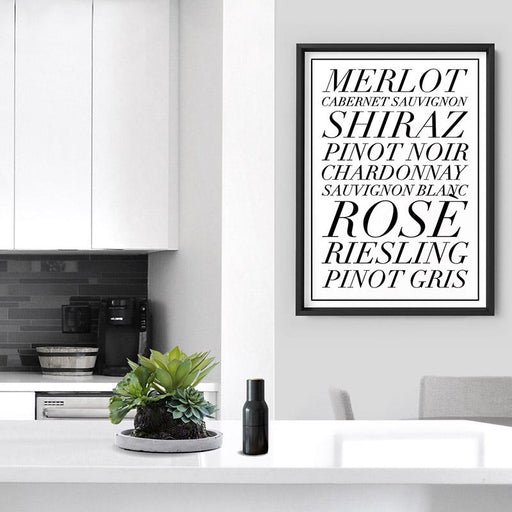 The Wine List (black & white) - Art Print - Ozark Home