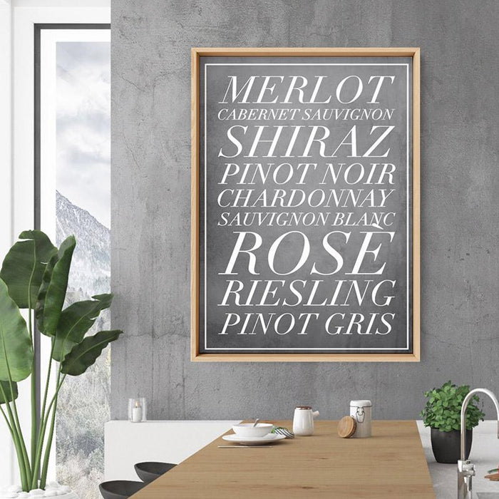The Wine List (concrete tone) - Art Print - Ozark Home