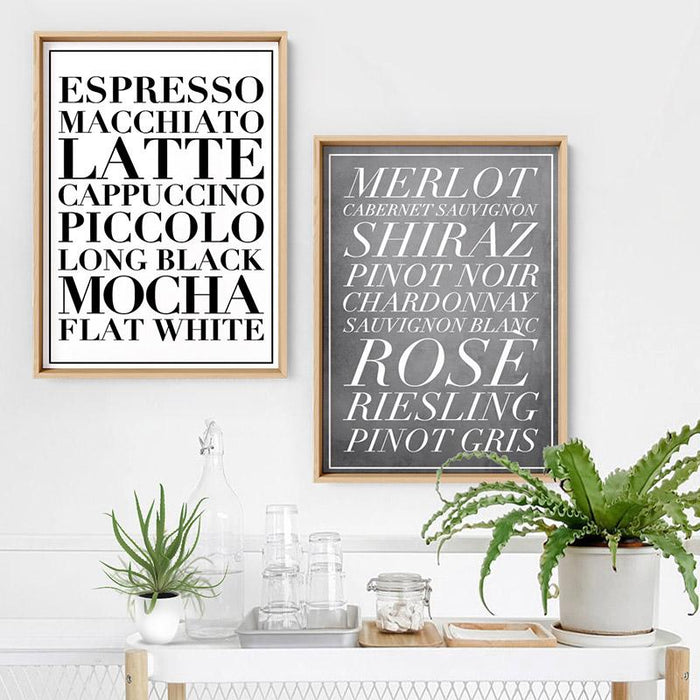 The Wine List (concrete tone) - Art Print - Ozark Home
