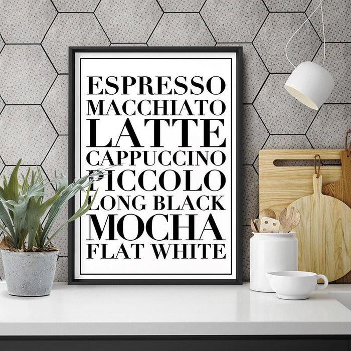 The Coffee List (white) - Art Print - Ozark Home