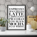 The Coffee List (white) - Art Print - Ozark Home