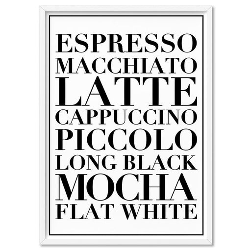 The Coffee List (white) - Art Print - Ozark Home