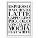 The Coffee List (white) - Art Print - Ozark Home
