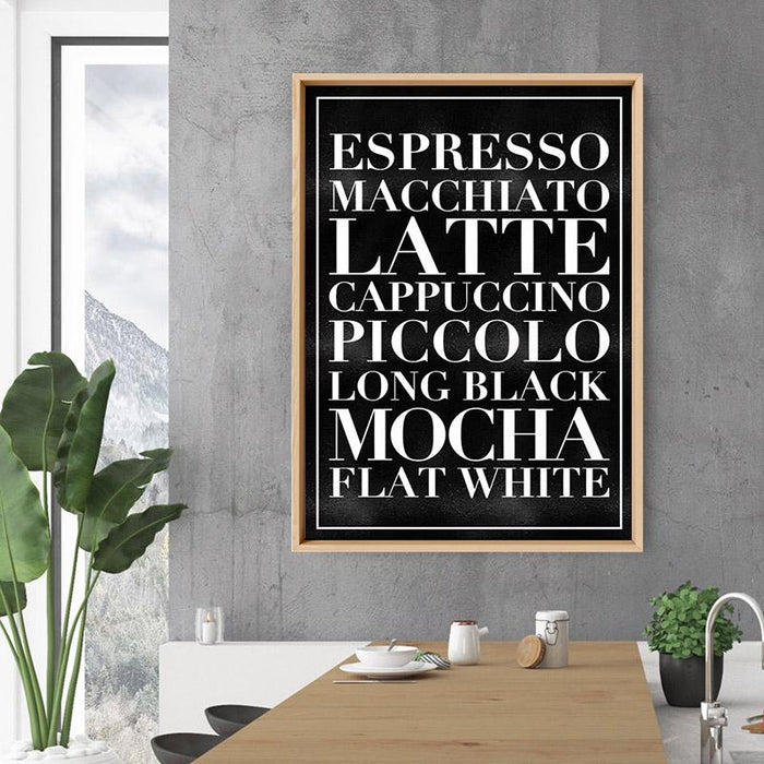 The Coffee List (blk) - Art Print - Ozark Home