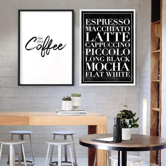 The Coffee List (blk) - Art Print - Ozark Home