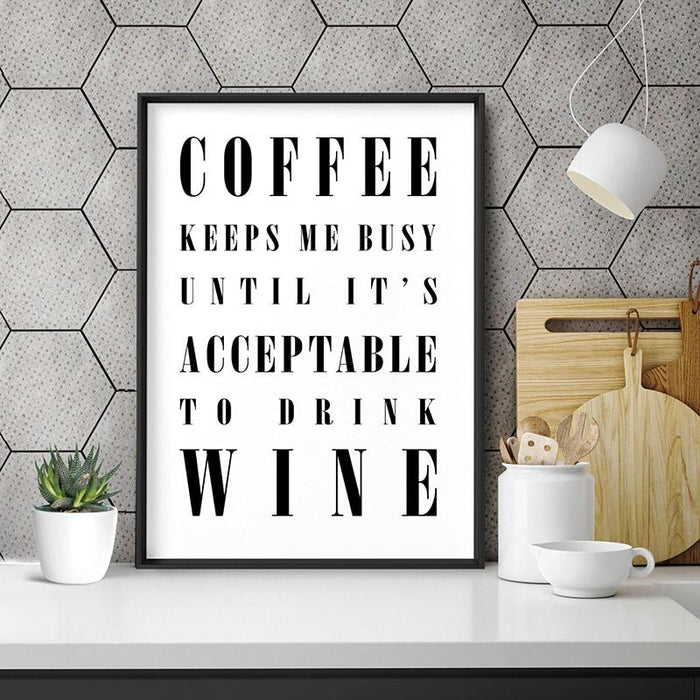 Coffee Keeps Me Busy - Art Print - Ozark Home