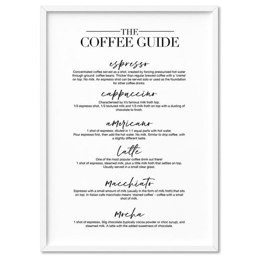 The Coffee Guide - Art Print - Ozark Home