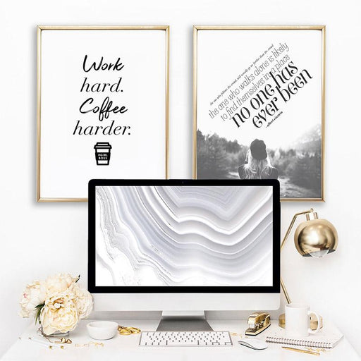 Work Hard, Coffee Harder - Art Print - Ozark Home