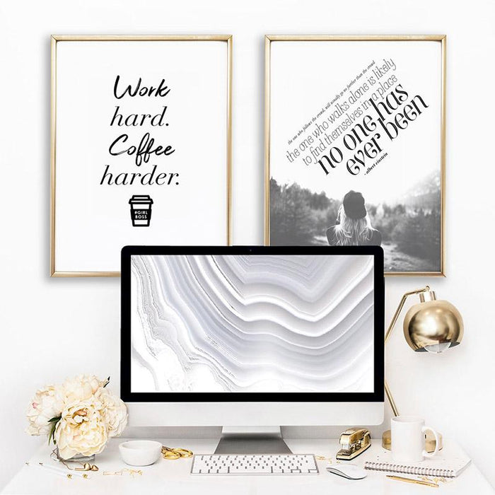 Work Hard, Coffee Harder - Art Print - Ozark Home