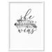 She Who Dares Wins - Art Print - Ozark Home
