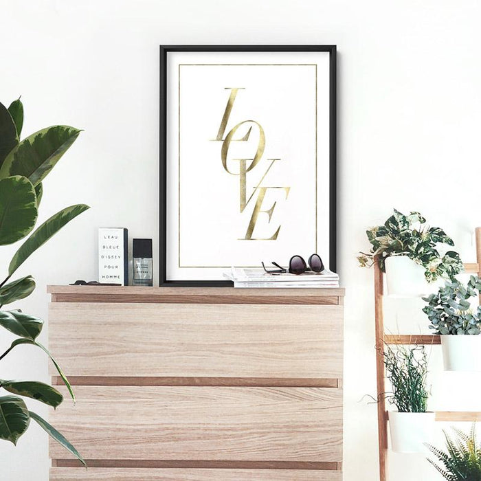 Love is Gold (faux look foil) - Art Print - Ozark Home