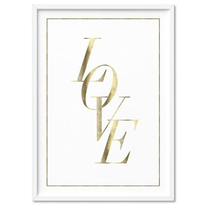 Love is Gold (faux look foil) - Art Print - Ozark Home